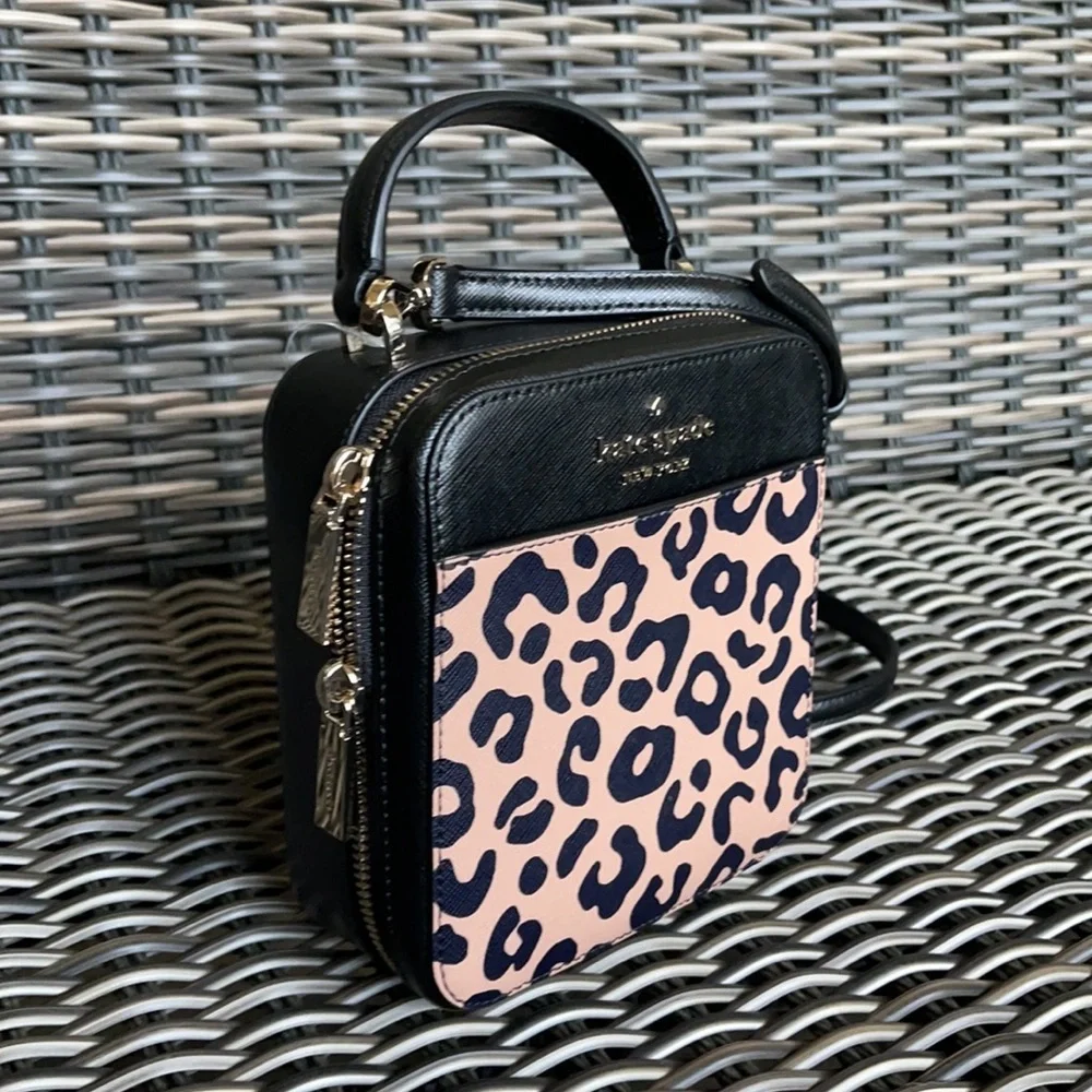 Kate Spade daisy graphic leopard vanity crossbody - Picture 13 of 16